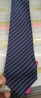 54 LONG TIE BLUE TIE WITH WHITE STRIPS 