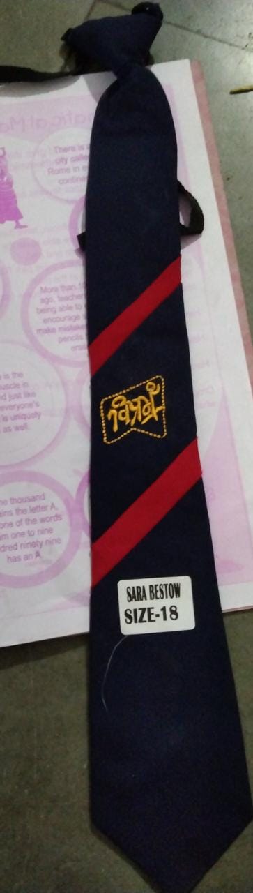 15 DORIWALI NAVY TIE RED STRIPS (VIPRAMA) 