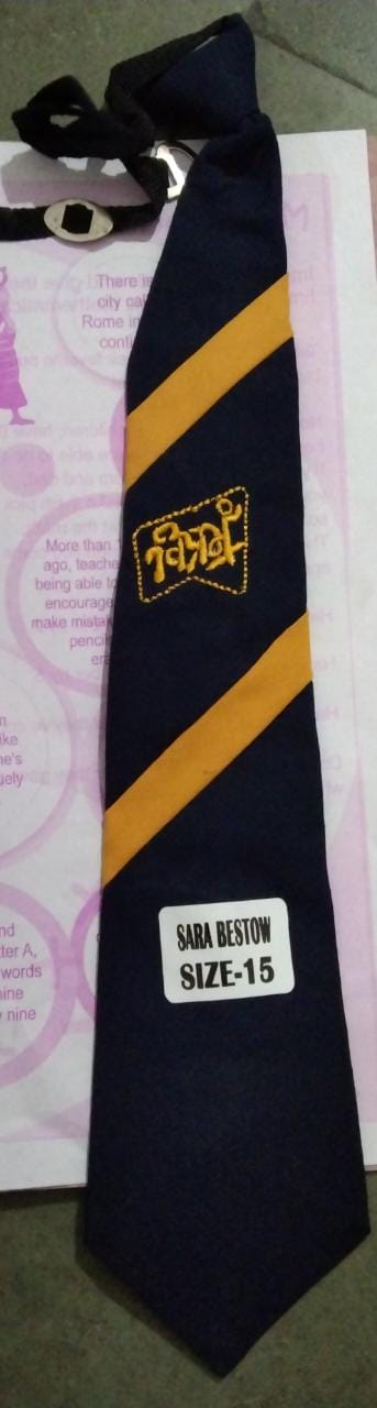 15 DORIWALI NAVY TIE YELLOW STRIPS (VIPRAMA) 