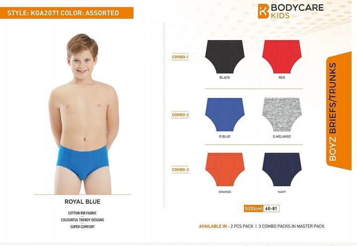 60 BOYS BRIEF 2071 KGA BOYS BRIEF ASSORTED 