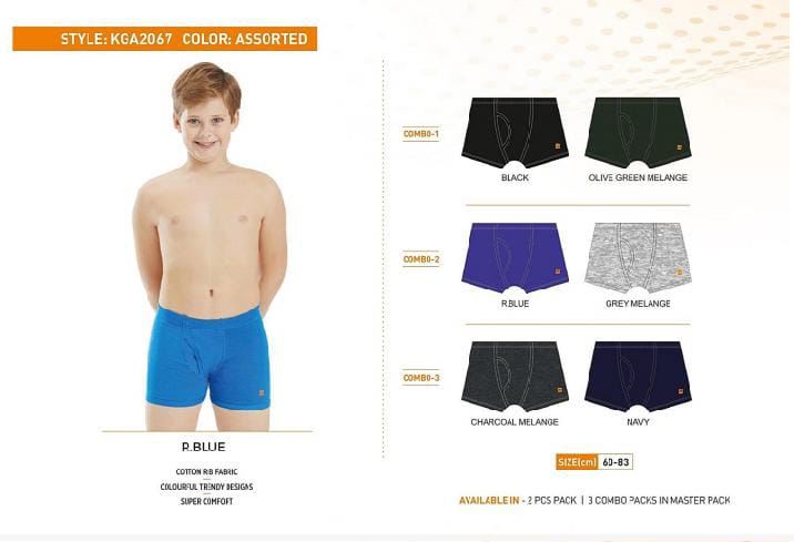 60 BOYS BRIEF 2067 KGA BOYS BRIEF ASSORTED 