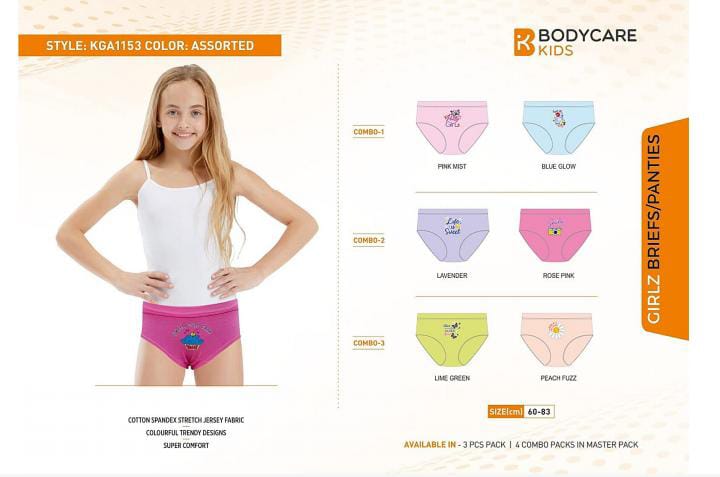 60 GIRLS BRIEFS 1153 KGA GIRLS BRIEF ASSORTD 