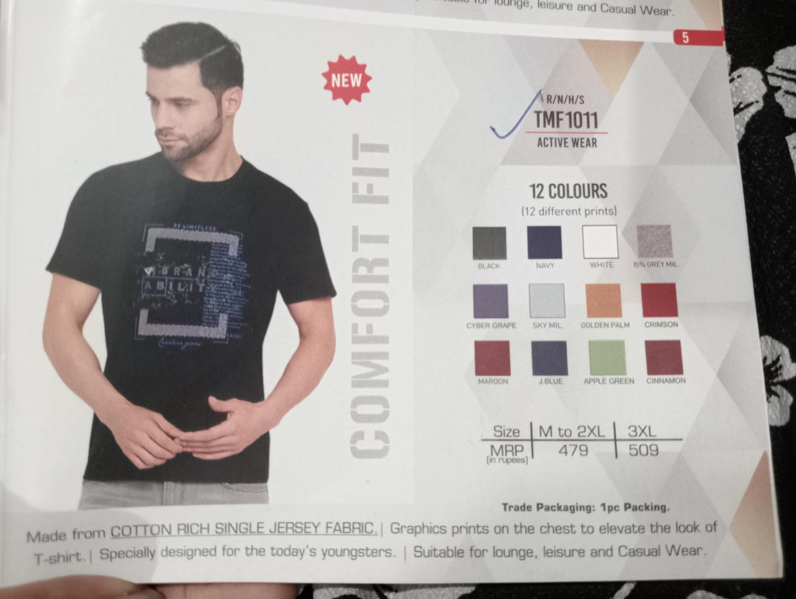 2XL T-SHIRT TMF-1011- ASSOSTED 