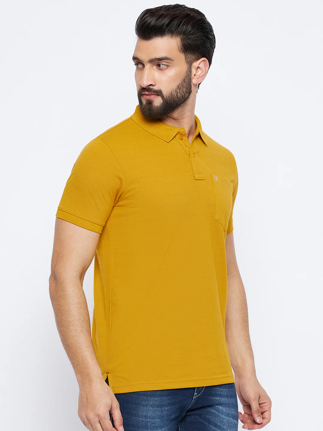 M TMF 1011 ROUND NECK HALF SLEEVE GOLDEN PALM