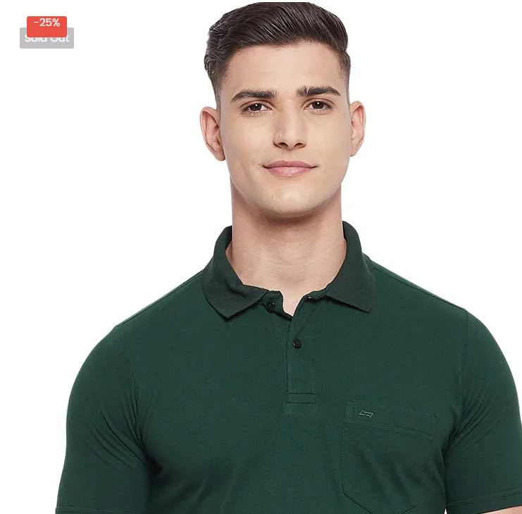 S TMF 2009 ROUND NECK HALF SLEEVE BOTTLE GREEN