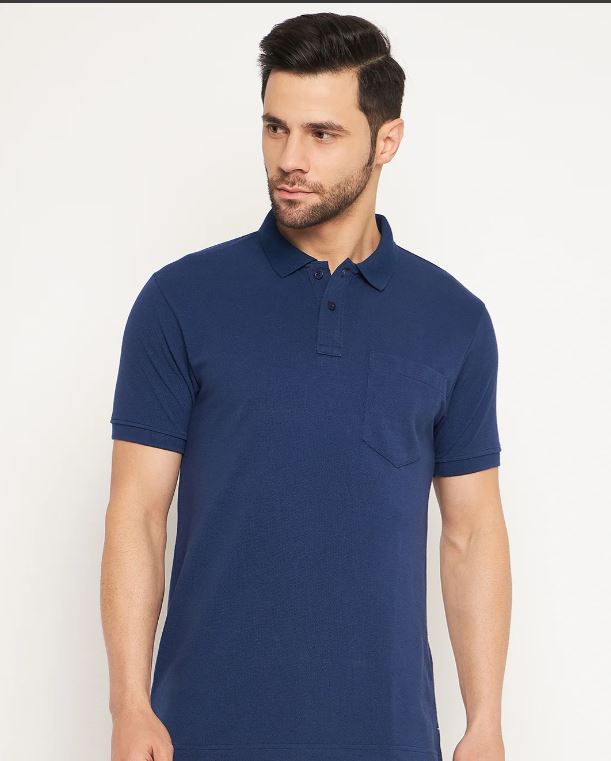 M TMF 2002 COLLAR T-SHIRT AIRFORCE BLUE