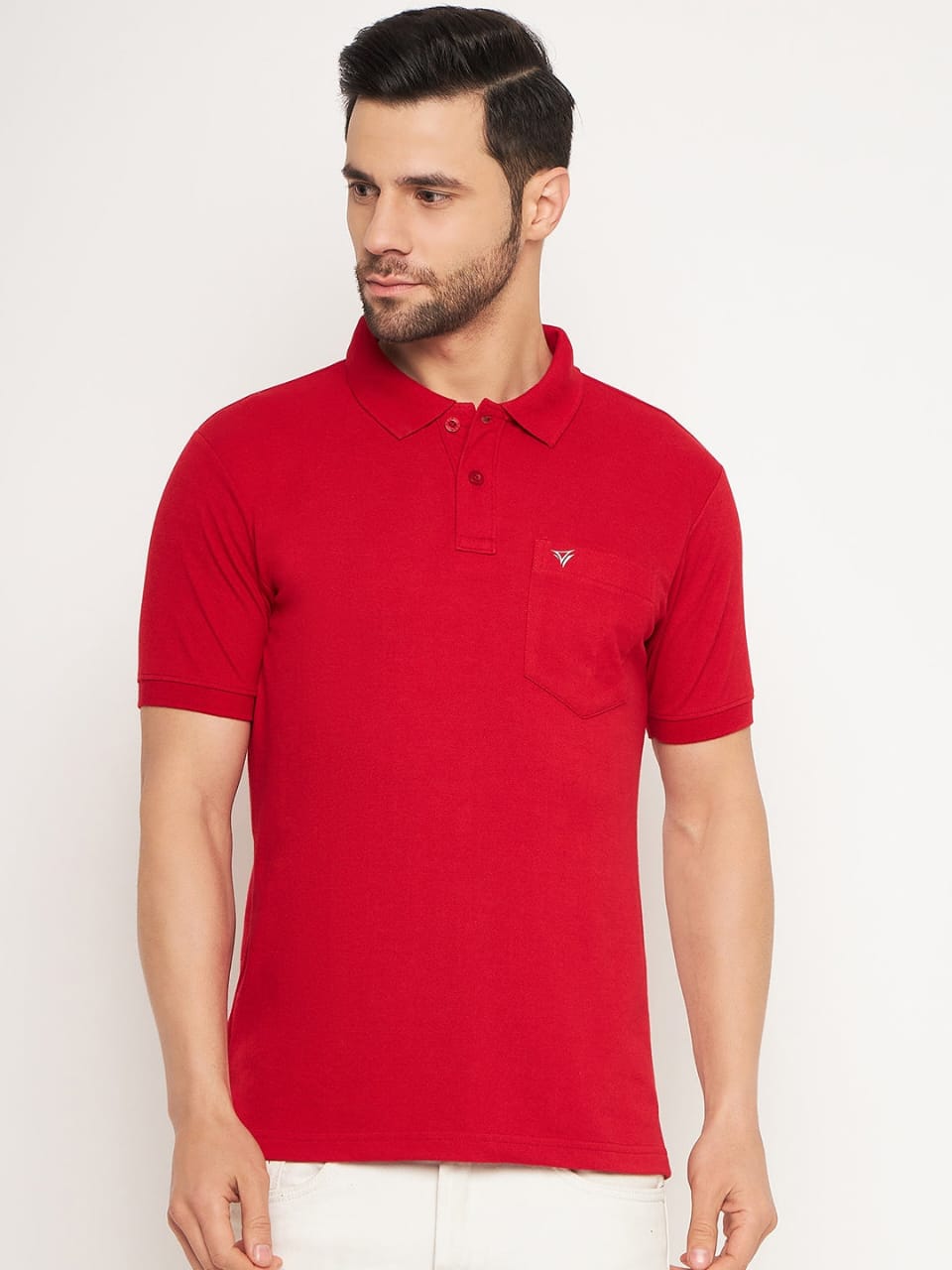 S TMF 2002 COLLAR T-SHIRT RED