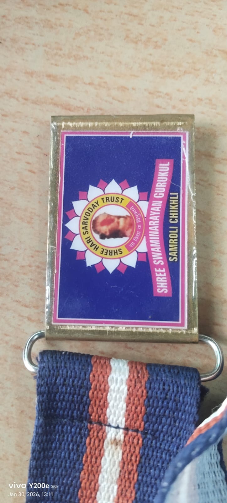 32 3333 NAVY BLUE /RUST/WHITE NIVAR BRASS BUKKLE TIGER NIVAR 