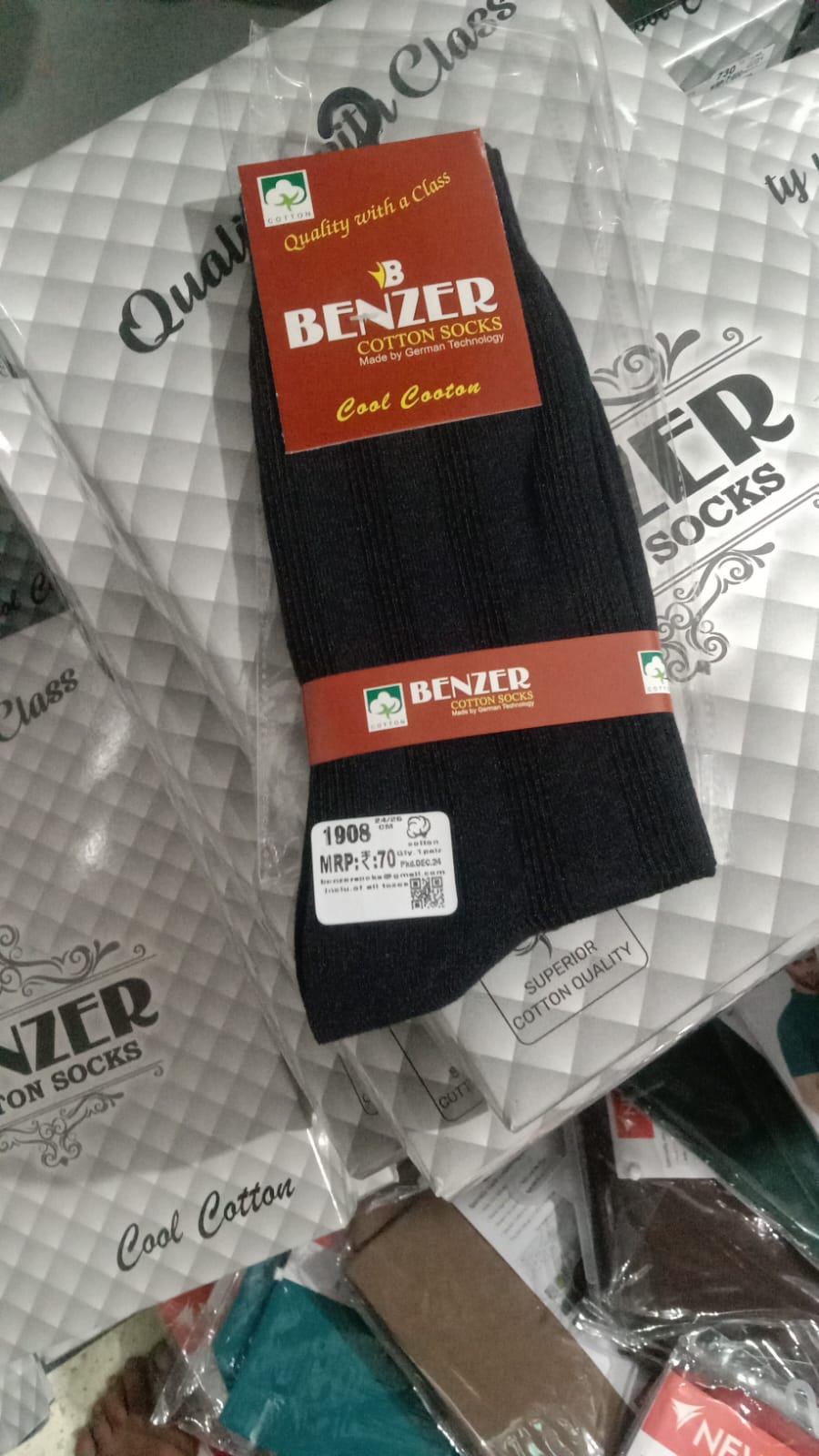 1908 BENZER COTTON SOCKS ASSOTED COLOURS