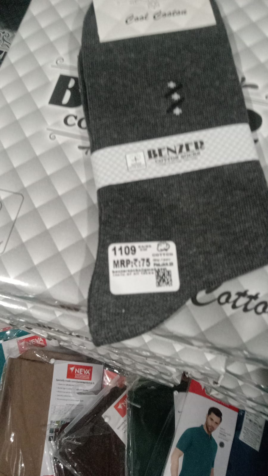 1109 1109 BENZER COTTON SOCKS ASSOTED COLOURS