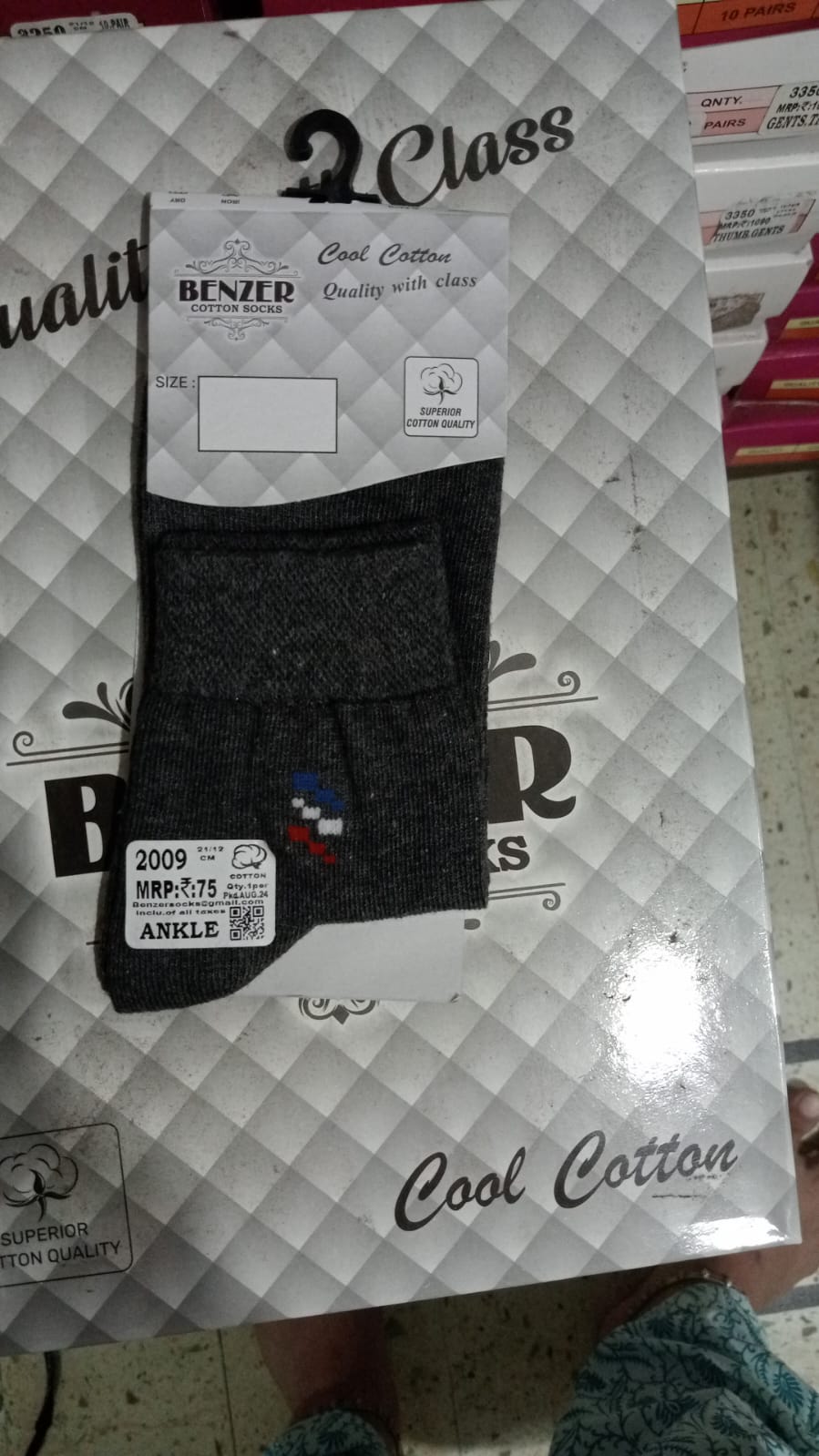 2009 BENZER COTTON SOCKS ANKEL ASSOTED COLOURS