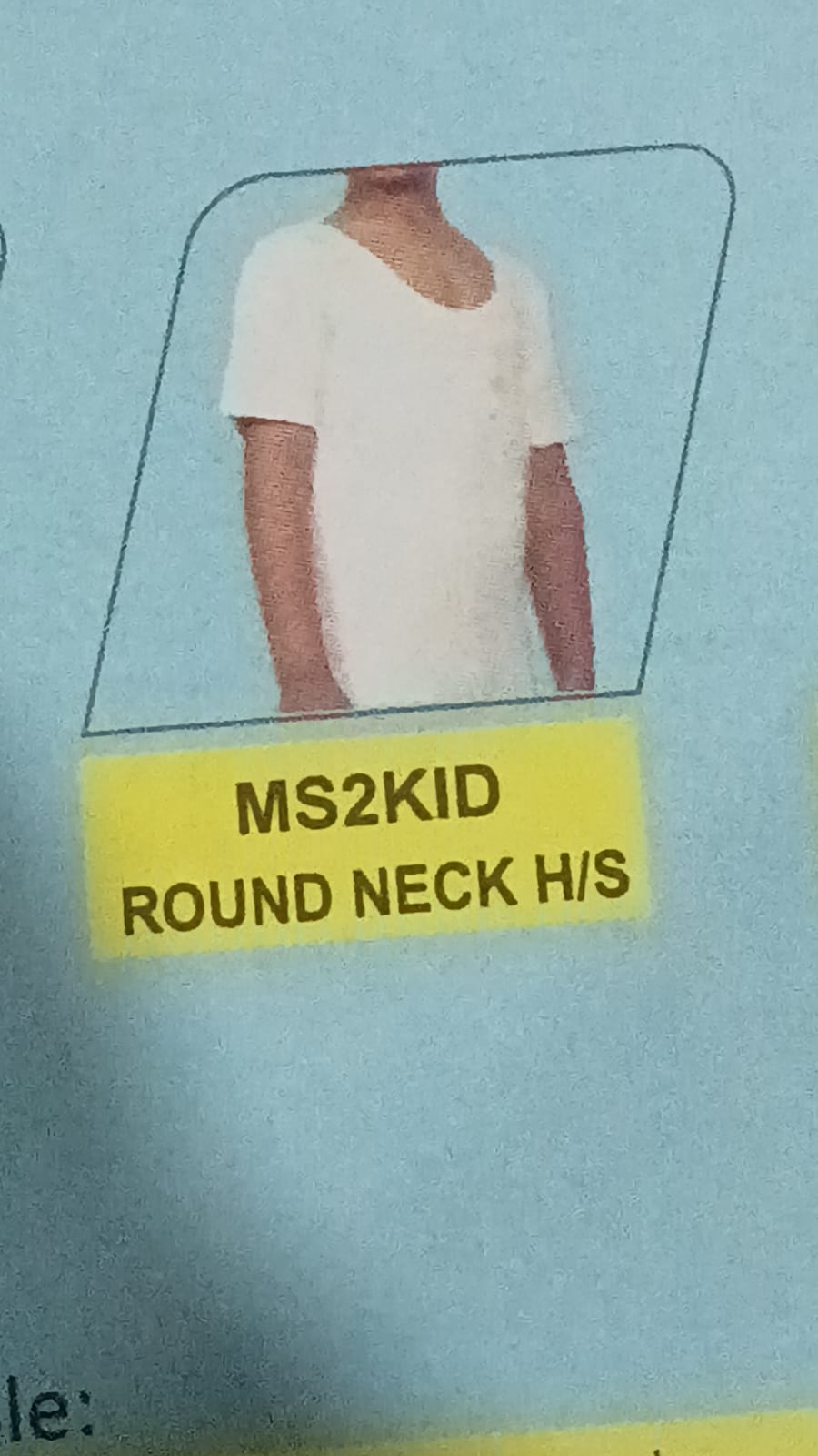 35 ES2 OFF WHITE  KIDS R/N H/S 