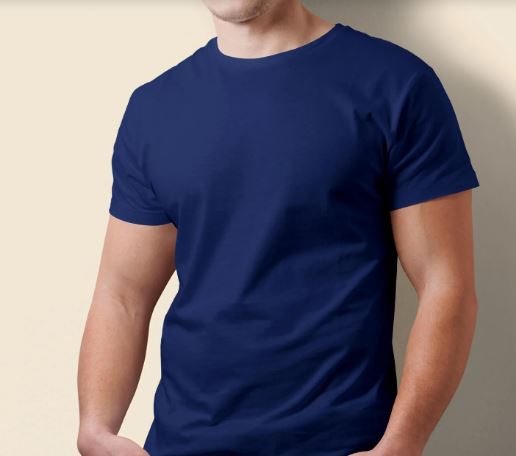 2XL TMF 1013 ROUND NECK HALF SLEEVE SURFING BLUE